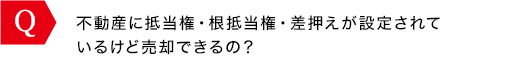 不動産に抵当権・根抵当権・差押えが設定されているけど売却できるの？